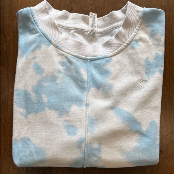 ZYIA White and Blue 100% Cotton Sweatshirt, VGUC, Size Medium - Picture 5 of 10